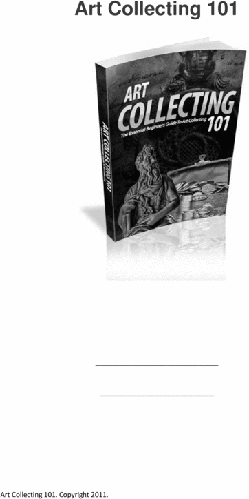 Product picture Art Collecting 101